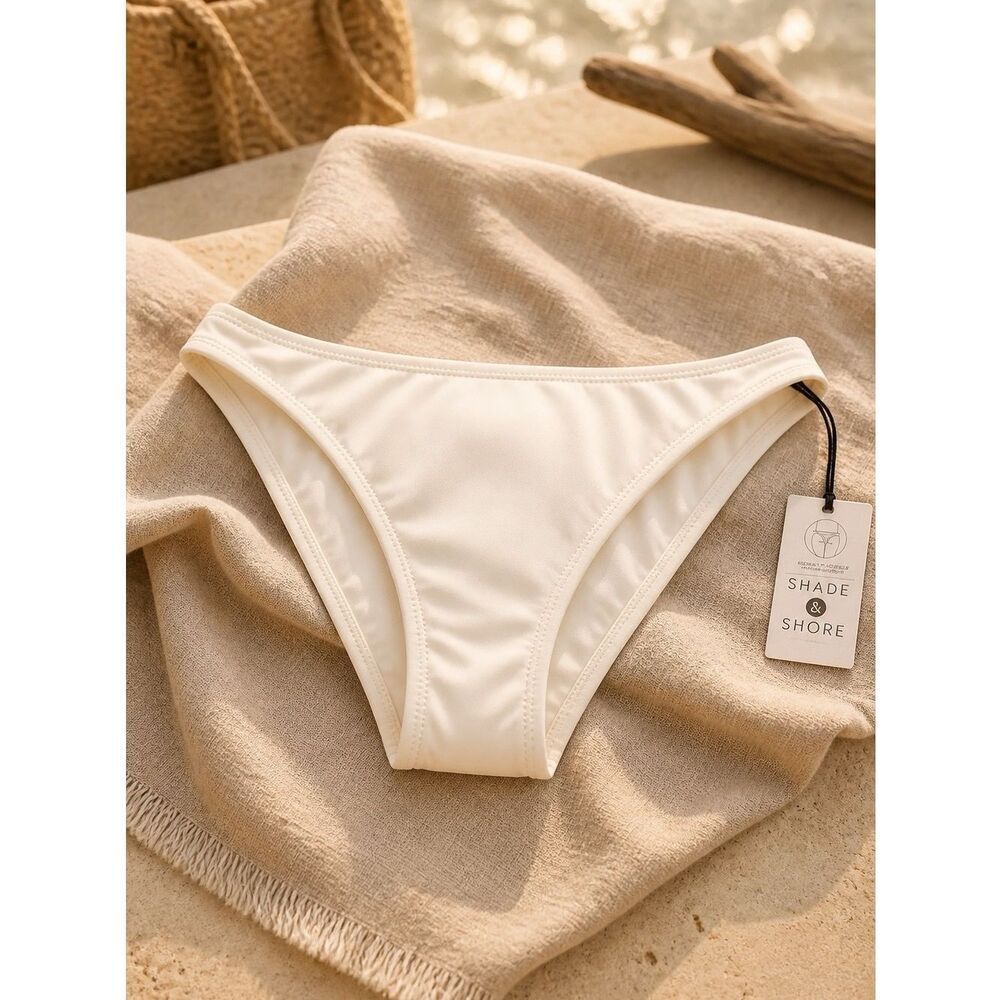 WHITE SHADE & SHORE LOWEST COVERAGE EXTRA CHEEKY SIZE L NWT